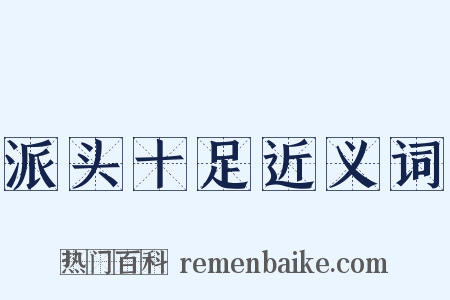 派头十足近义词是什么意思的图片